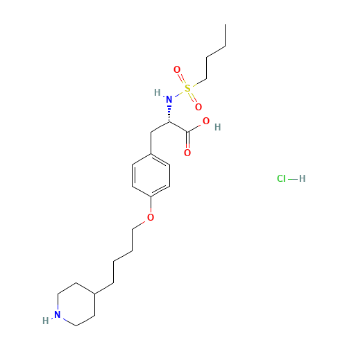 TIROFIBAN HYDROCHLORIDE MONOHYDRATE (CAS: 142373-60-2) - Chemical Structure and Molecular Formula 