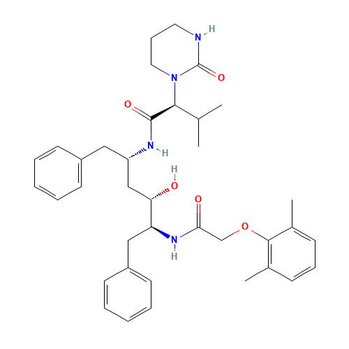 Lopinavir (CAS: 192725-17-0) - Chemical Structure and Molecular Formula 
