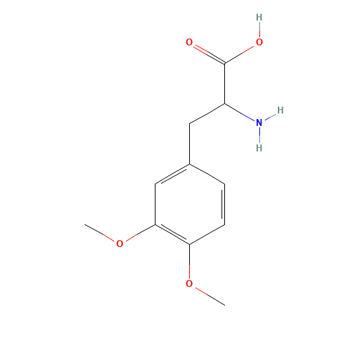 (S)-2-AMINO-3-(3,4-DIMETHOXY-PHENYL)-PROPIONIC ACID (CAS: 55-59-4) - Chemical Structure and Molecular Formula 