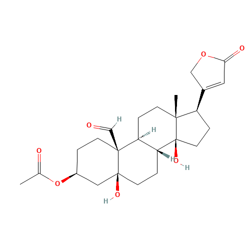 3-ACETYL STROPHANTHIDIN (CAS: 60-38-8) - Chemical Structure and Molecular Formula 