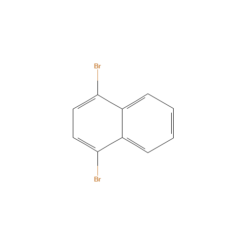 1,4-DIBROMONAPHTHALENE (CAS: 83-53-4) - Chemical Structure and Molecular Formula 