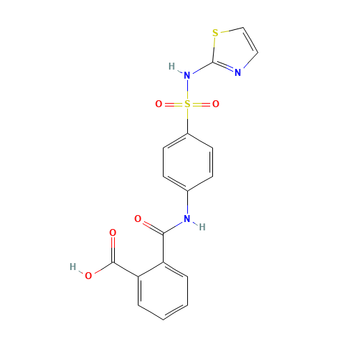 Phthalylsulfathiazole (CAS: 85-73-4) - Chemical Structure and Molecular Formula 