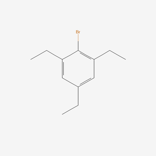 1-BROMO-2,4,6-TRIETHYLBENZENE (CAS: 91-06-5) - Chemical Structure and Molecular Formula 