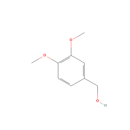 3,4-Dimethoxybenzyl alcohol (CAS: 93-03-8) - Chemical Structure and Molecular Formula 