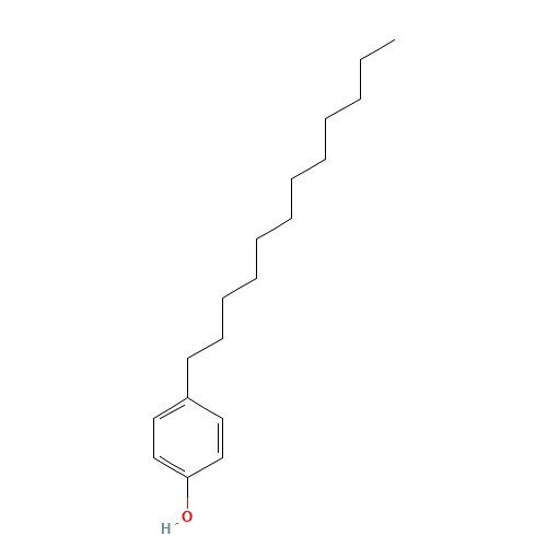 4-DODECYLPHENOL (CAS: 104-43-8) - Chemical Structure and Molecular Formula 