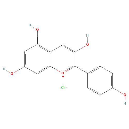 PELARGONIDIN CHLORIDE (CAS: 134-04-3) - Chemical Structure and Molecular Formula 