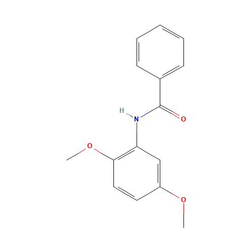 N-(2,5-DIMETHOXYPHENYL) BENZAMIDE (CAS: 135-45-5) - Chemical Structure and Molecular Formula 