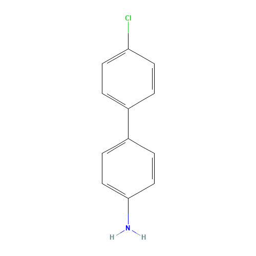 4'-CHLORO-BIPHENYL-4-YLAMINE (CAS: 135-68-2) - Chemical Structure and Molecular Formula 