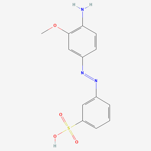 3-METHOXY-4-AMINO AZO BENZENE-3'-SULFONIC ACID (CAS: 138-28-3) - Chemical Structure and Molecular Formula 