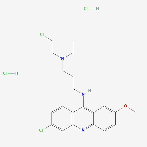 6-CHLORO-9-[3-N-(2-CHLOROETHYL)ETHYLAMINO]PROPYLAMINO-2-METHOXYACRIDINE DIHYDROCHLORIDE (CAS: 146-59-8) - Related Chemical Product