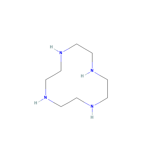 Cyclen (CAS: 294-90-6) - Chemical Structure and Molecular Formula 