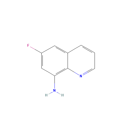 6-FLUOROQUINOLIN-8-AMINE (CAS: 343-54-4) - Chemical Structure and Molecular Formula 