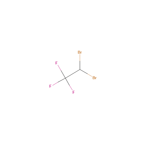 1,1-DIBROMO-2,2,2-TRIFLUOROETHANE (CAS: 354-30-3) - Chemical Structure and Molecular Formula 