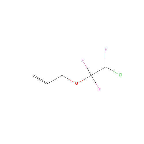ALLYL 2-CHLORO-1,1,2-TRIFLUOROETHYL ETHER (CAS: 380-44-9) - Chemical Structure and Molecular Formula 