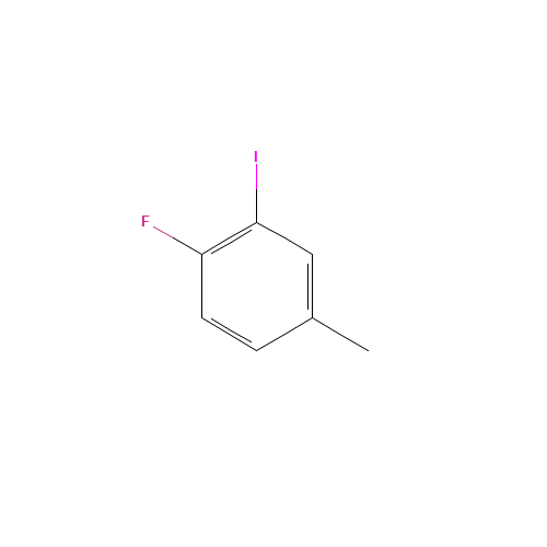 4-FLUORO-3-IODOTOLUENE (CAS: 452-82-4) - Chemical Structure and Molecular Formula 