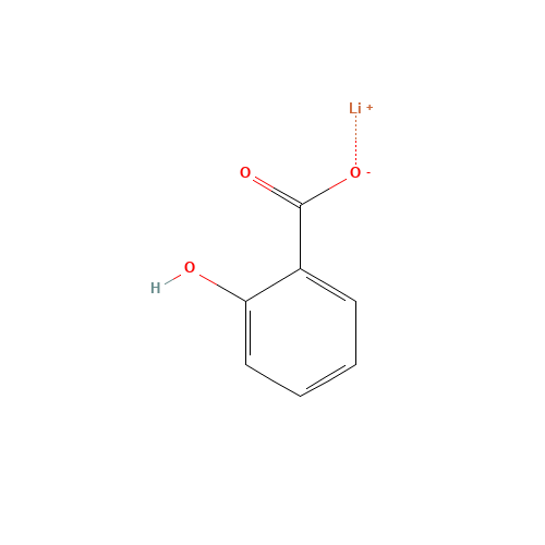 LITHIUM SALICYLATE (CAS: 552-38-5) - Chemical Structure and Molecular Formula 