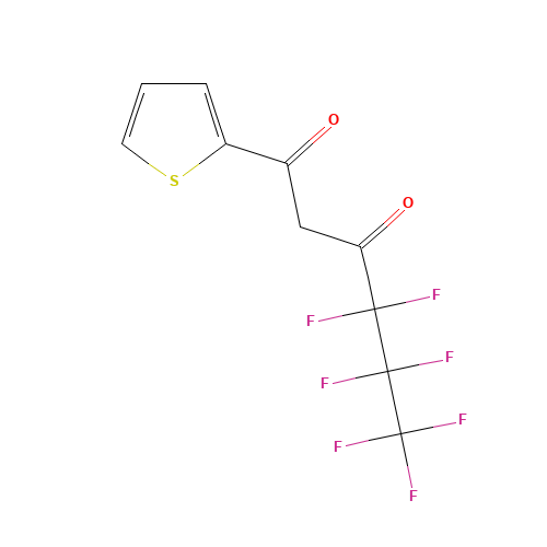 4,4,5,5,6,6,6-HEPTAFLUORO-1-(2-THIENYL)-1,3-HEXANEDIONE (CAS: 559-94-4) - Chemical Structure and Molecular Formula 