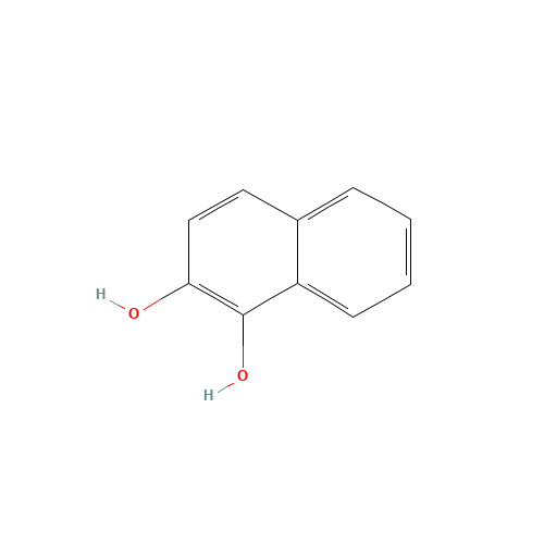 1,2-DIHYDROXYNAPHTHALENE (CAS: 574-00-5) - Chemical Structure and Molecular Formula 