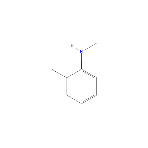 N-METHYL-O-TOLUIDINE (CAS: 611-21-2) - Chemical Structure and Molecular Formula 