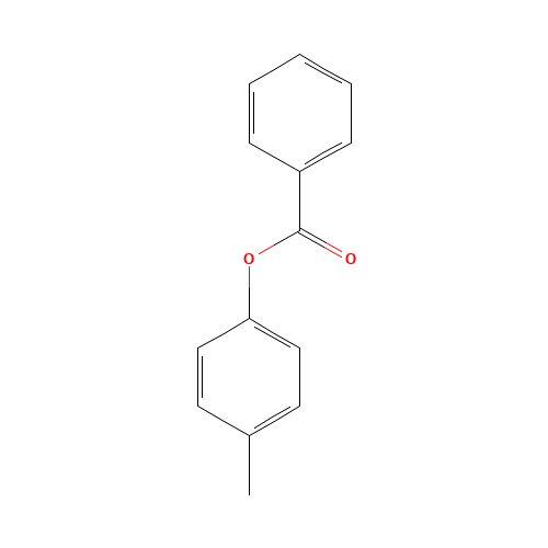 P-TOLYL BENZOATE (CAS: 614-34-6) - Chemical Structure and Molecular Formula 