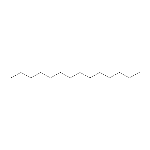 Tetradecane (CAS: 629-59-4) - Chemical Structure and Molecular Formula 