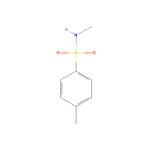 N-Methyl-p-toluenesulfonamide (CAS: 640-61-9) - Chemical Structure and Molecular Formula 