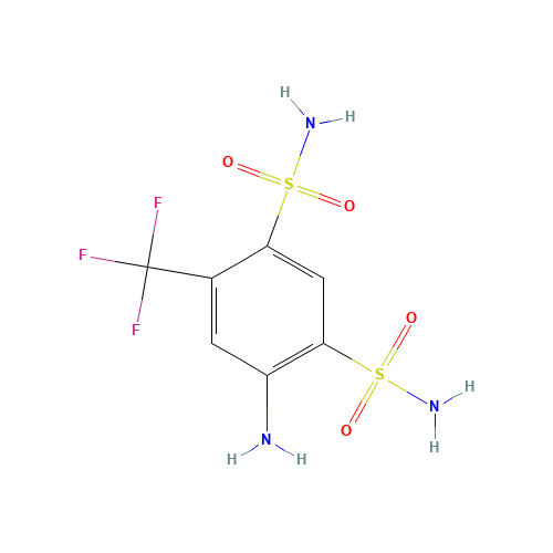 4-Amino-6-(trifluoromethyl)benzene-1,3-disulfonamide (CAS: 654-62-6) - Related Chemical Product