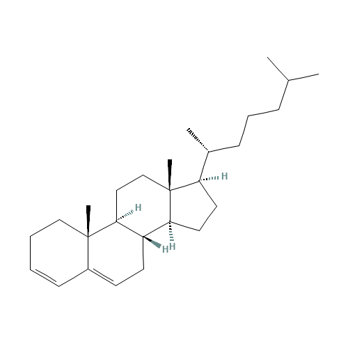 CHOLESTA-3,5-DIENE (CAS: 747-90-0) - Chemical Structure and Molecular Formula 