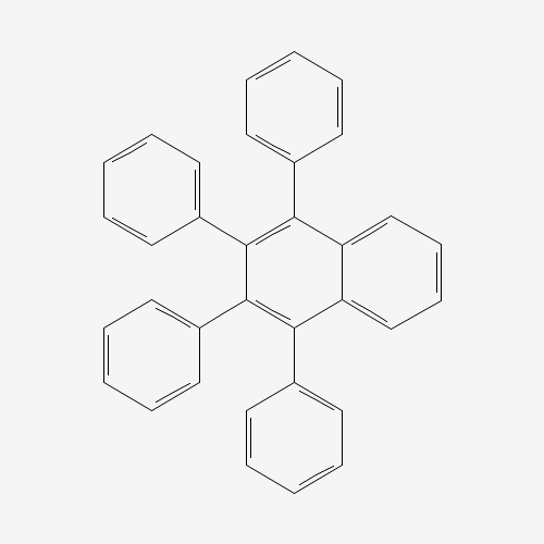 1,2,3,4-TETRAPHENYLNAPHTHALENE (CAS: 751-38-2) - Chemical Structure and Molecular Formula 
