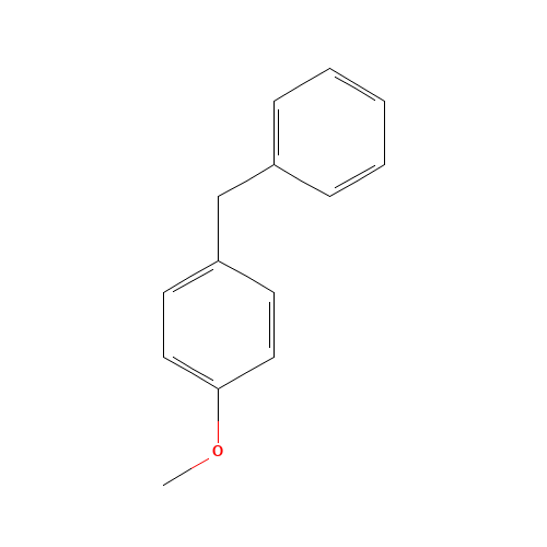 4-METHOXYDIPHENYLMETHANE (CAS: 834-14-0) - Chemical Structure and Molecular Formula 