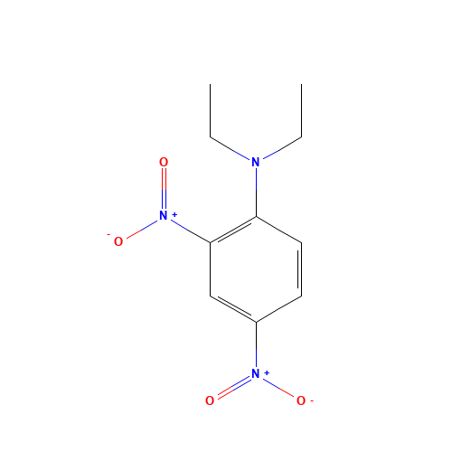 2,4-DINITRO-N,N-DIETHYLANILINE (CAS: 837-64-9) - Chemical Structure and Molecular Formula 