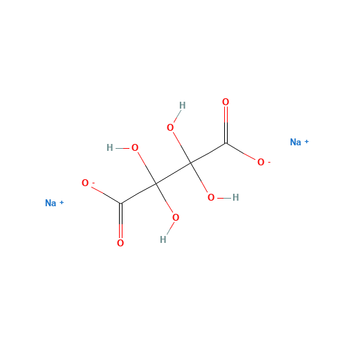 SODIUM DIHYDROXYTARTRATE (CAS: 866-17-1) - Chemical Structure and Molecular Formula 