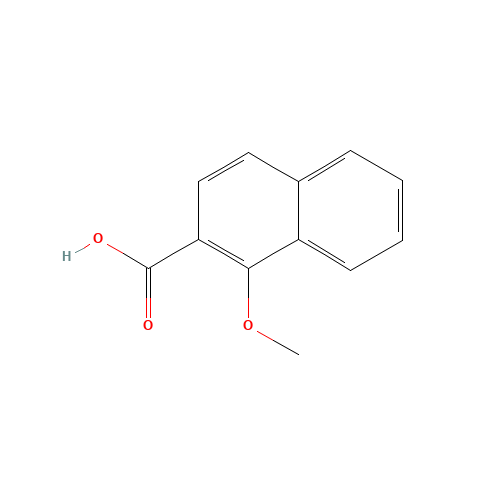 1-METHOXY-2-NAPHTHOIC ACID (CAS: 883-21-6) - Chemical Structure and Molecular Formula 