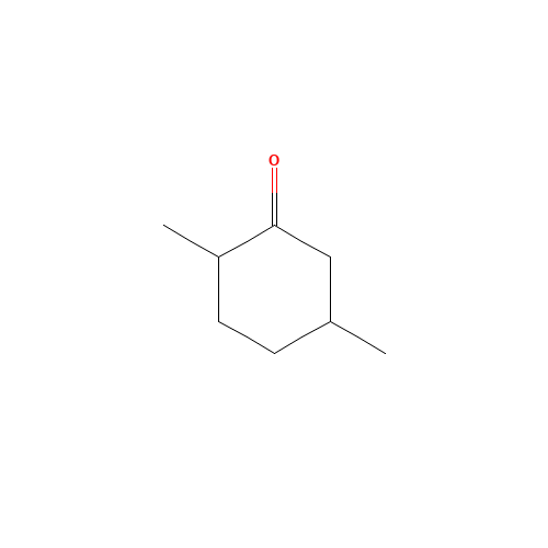 2,5-DIMETHYLCYCLOHEXANONE (CAS: 932-51-4) - Chemical Structure and Molecular Formula 