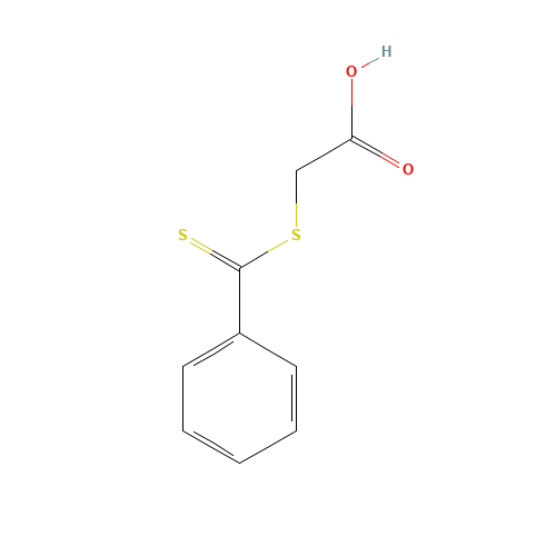 2-(Benzothioylthio)acetic acid (CAS: 942-91-6) - Chemical Structure and Molecular Formula 