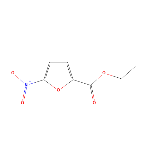 ETHYL 5-NITRO-2-FUROATE (CAS: 943-37-3) - Chemical Structure and Molecular Formula 
