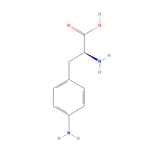 4-Amino-L-phenylalanine (CAS: 943-80-6) - Chemical Structure and Molecular Formula 