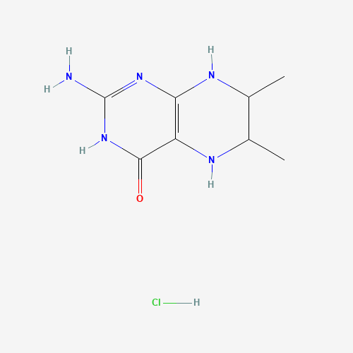 2-AMINO-6,7-DIMETHYL-4-HYDROXY-5,6,7,8-TETRAHYDROPTERIDINE MONOHYDROCHLORIDE (CAS: 945-43-7) - Chemical Structure and Molecular Formula 