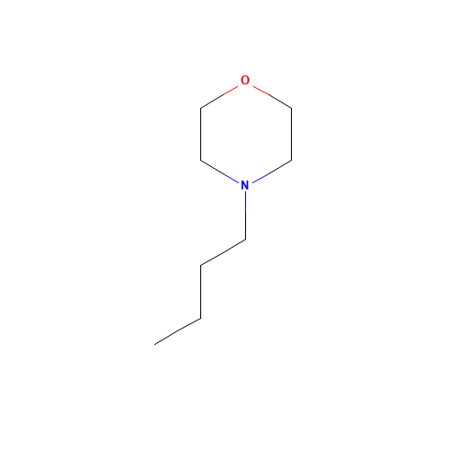 N-BUTYLMORPHOLINE (CAS: 1005-67-0) - Chemical Structure and Molecular Formula 