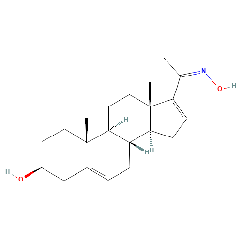 16-DEHYDROPREGNENOLONE OXIME (CAS: 1045-71-2) - Chemical Structure and Molecular Formula 