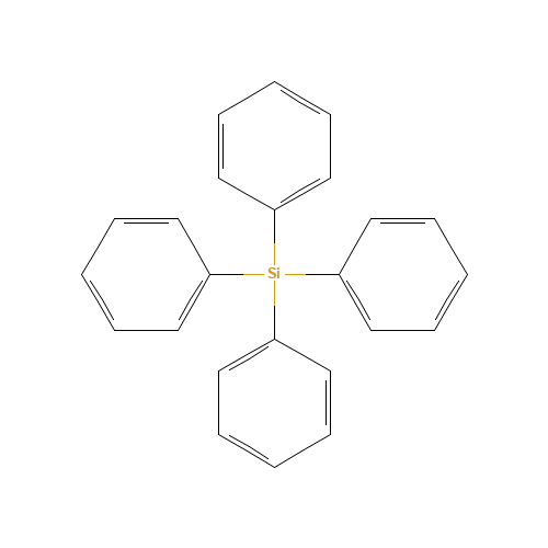 TETRAPHENYLSILANE (CAS: 1048-08-4) - Chemical Structure and Molecular Formula 