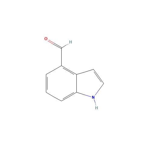 Indole-4-carboxaldehyde (CAS: 1074-86-8) - Chemical Structure and Molecular Formula 