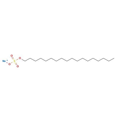SODIUM N-OCTADECYL SULFATE (CAS: 1120-04-3) - Chemical Structure and Molecular Formula 