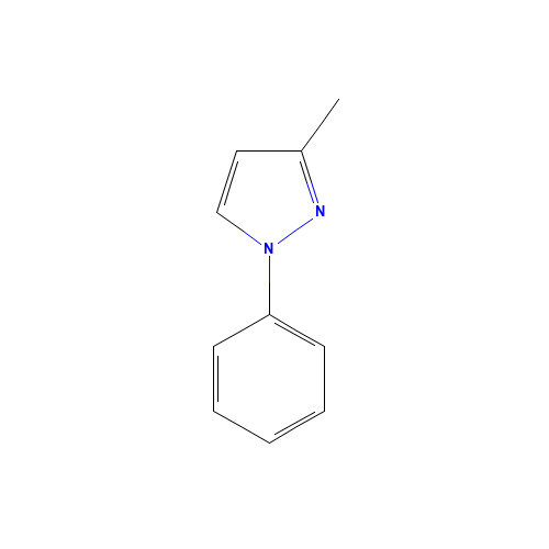 3-METHYL-1-PHENYLPYRAZOLE (CAS: 1128-54-7) - Chemical Structure and Molecular Formula 