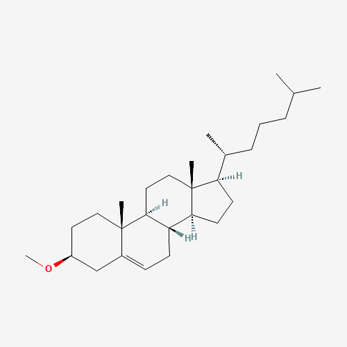 3-Methoxy-10,13-dimethyl-17-(6-methylheptan-2-yl)-2,3,4,7,8,9,11,12,14,15,16,17-dodecahydro-1H-cyclopenta[a]phenanthrene (CAS: 1174-92-1) - Chemical Structure and Molecular Formula 