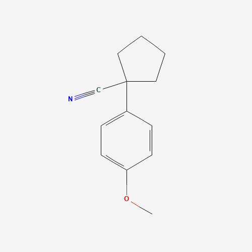 1-(4-METHOXYPHENYL)-1-CYCLOPENTANECARBONITRILE (CAS: 1206-15-1) - Chemical Structure and Molecular Formula 