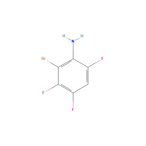 2,4,5-TRIFLUORO-6-BROMOANILINE (CAS: 1481-21-6) - Chemical Structure and Molecular Formula 