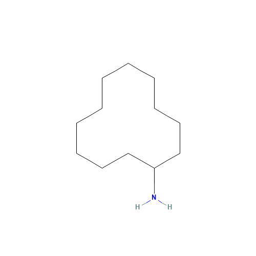 CYCLODODECYLAMINE (CAS: 1502-03-0) - Chemical Structure and Molecular Formula 
