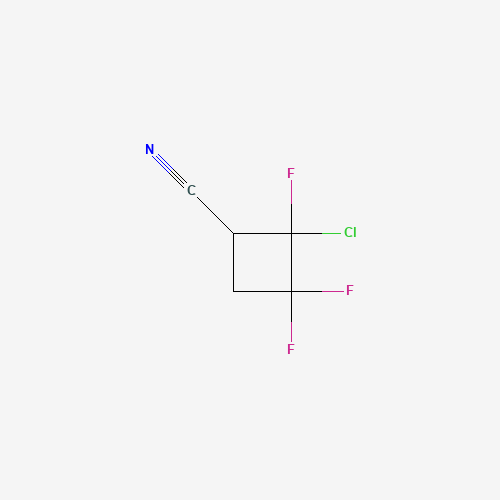 1,1,2-TRIFLUORO-2-CHLORO-3-CYANO CYCLOBUTANE (CAS: 1546-77-6) - Chemical Structure and Molecular Formula 