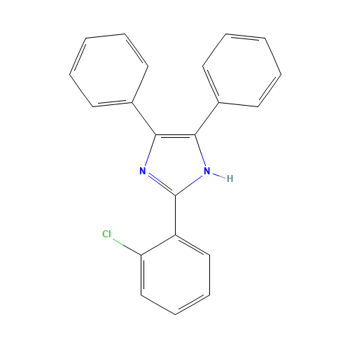 2-(2-Chlorophenyl)-4,5-diphenylimidazole (CAS: 1707-67-1) - Chemical Structure and Molecular Formula 